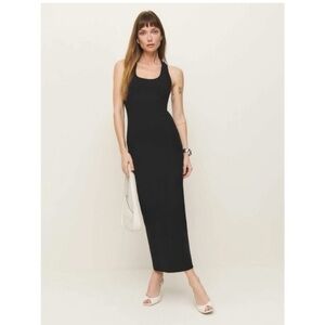 Women's Black Racerback Maxi Dress - Sleek Everyday Style